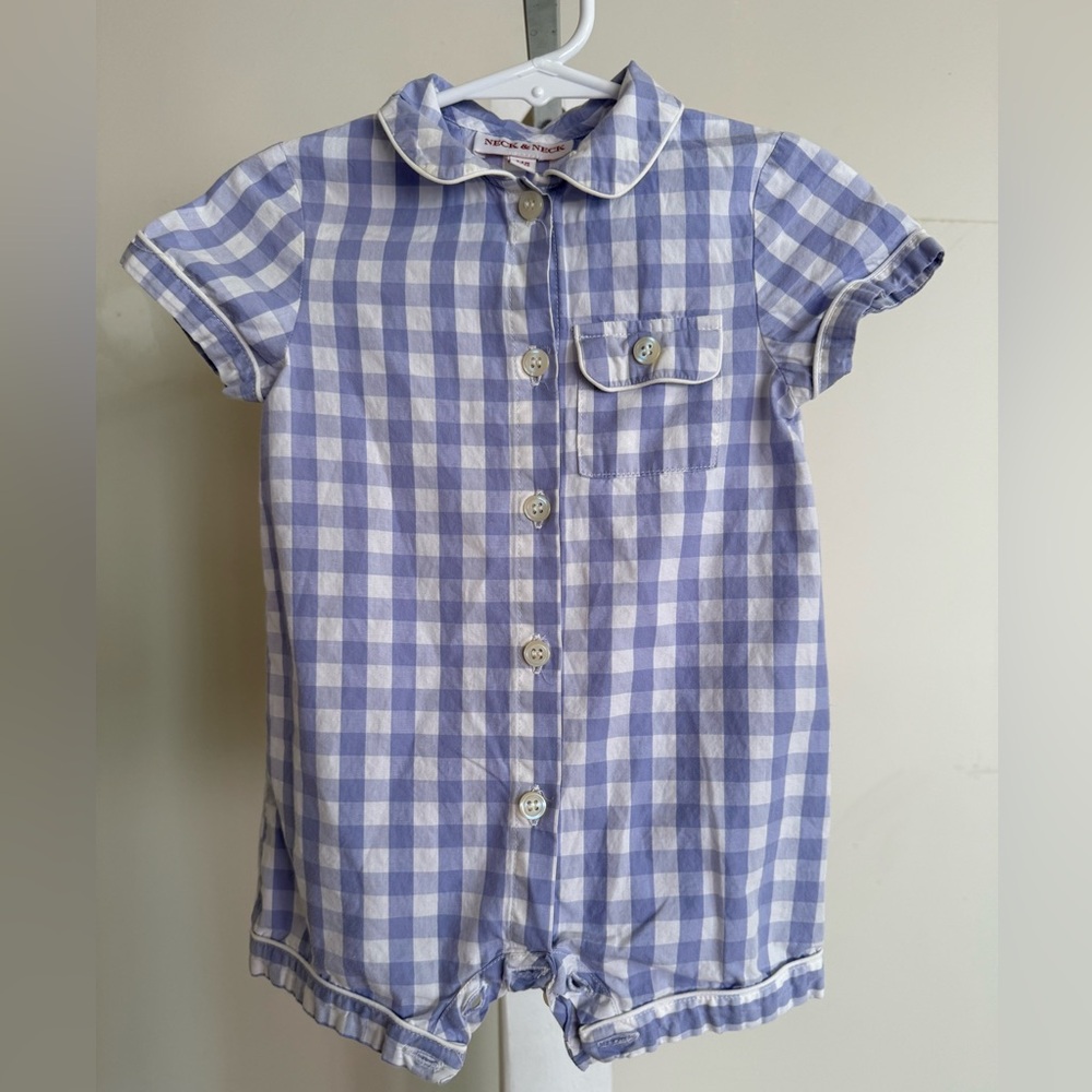 Neck & Neck Gingham Romper